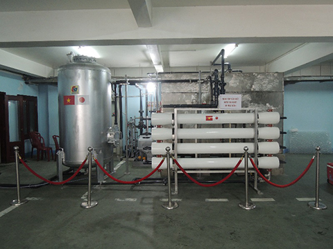 シーガルホテルに導入された浄水処理システム