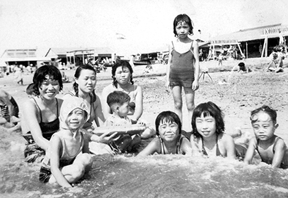 昭和28年頃の浜寺海水浴場