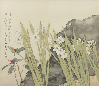 松林桂月「水仙花」